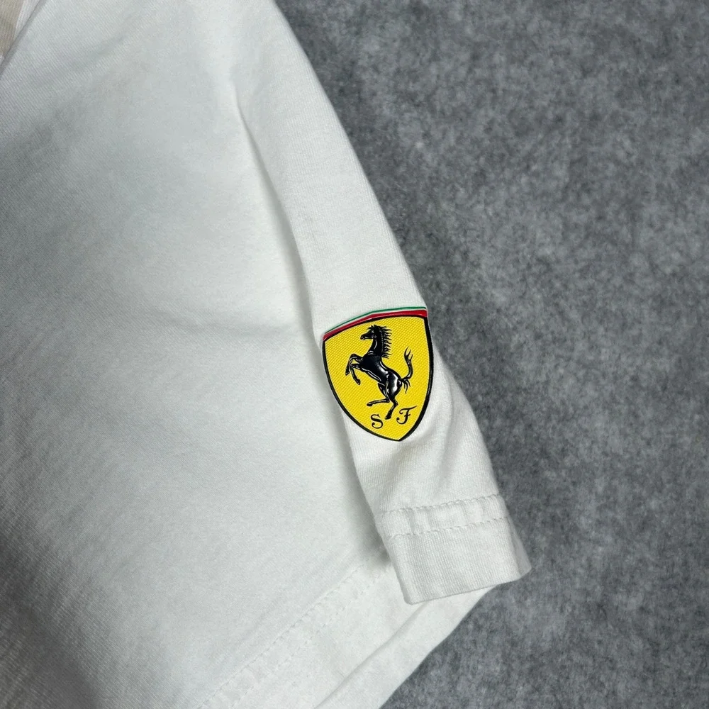 Puma Ferrari T Shirt Mens XXL White Scuderia Racing all over Graphic - Picture 11 of 16